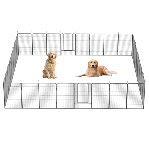 Silver Gray 8 Panels 32 inch Heavy Duty Folding Dog Playpen with Door Z17138