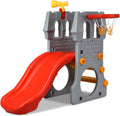 5 in 1 Toddler Slide with Basketball Hoop, Telescope, Crawl Through Space & Climbing Stairs I50449