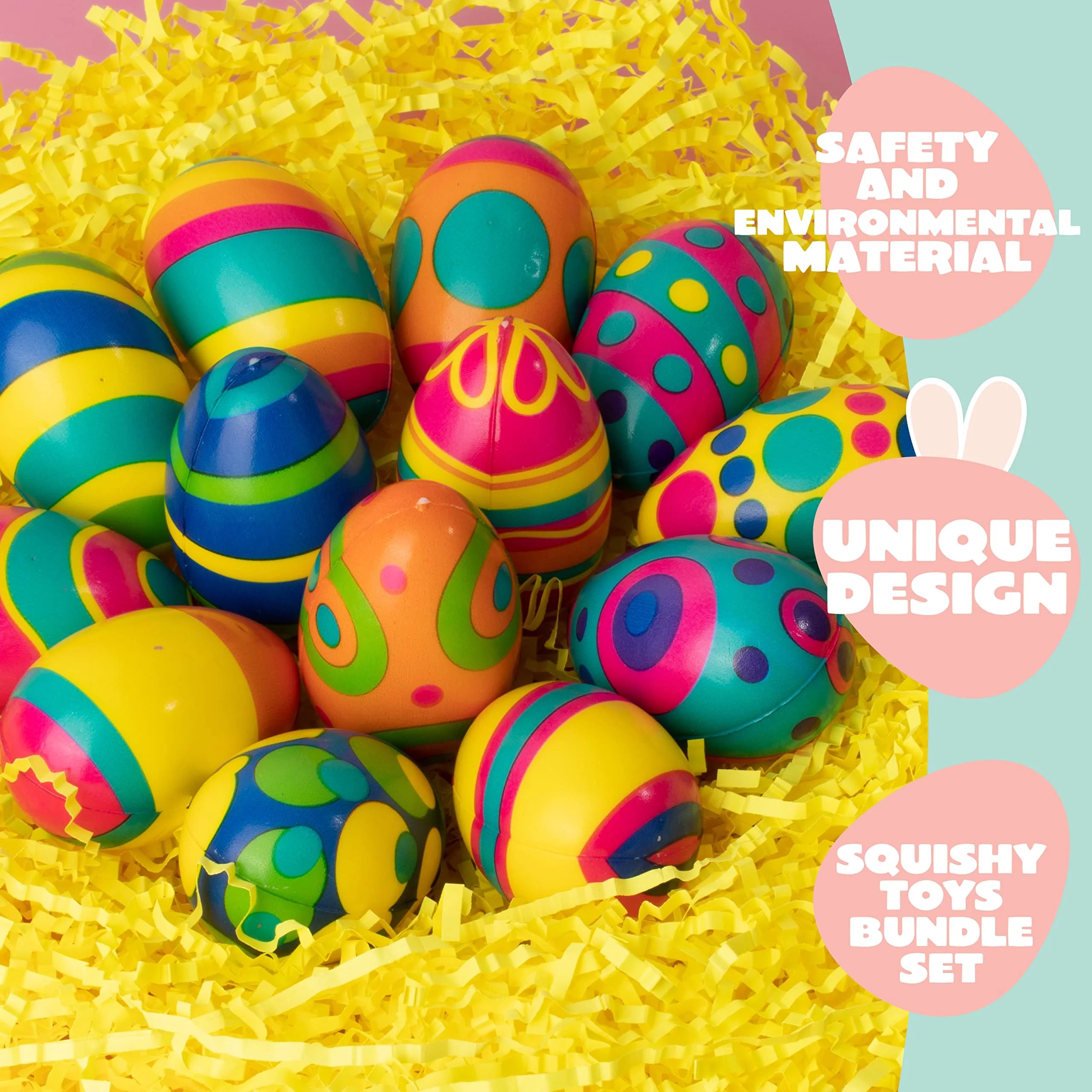 24 PCS Colorful Squishy Eggs Q730