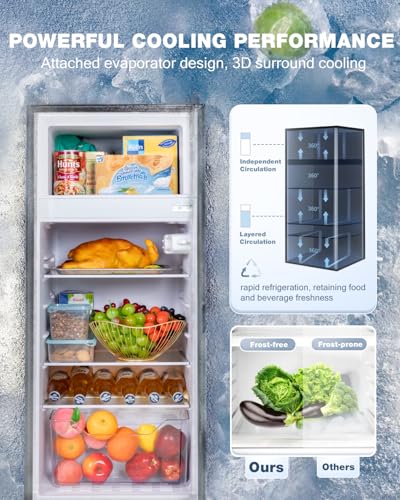Silver 4.5 Cu.Ft Double Door Refrigerator with Freezer K4200