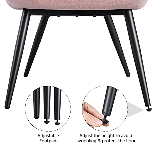 Pink Fabric Upholstered Accent Chair X511