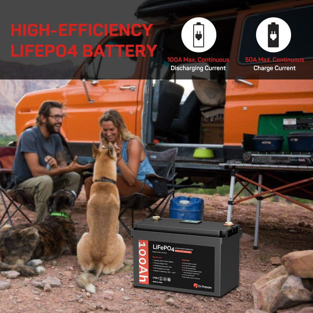 12V 100Ah LiFePO4 Lithium Deep Cycle Battery with Monitor Screen K918163