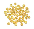50 x 3mm 22 Karat Gold Plated Solid Sterling Silver Spacer Beads X27382