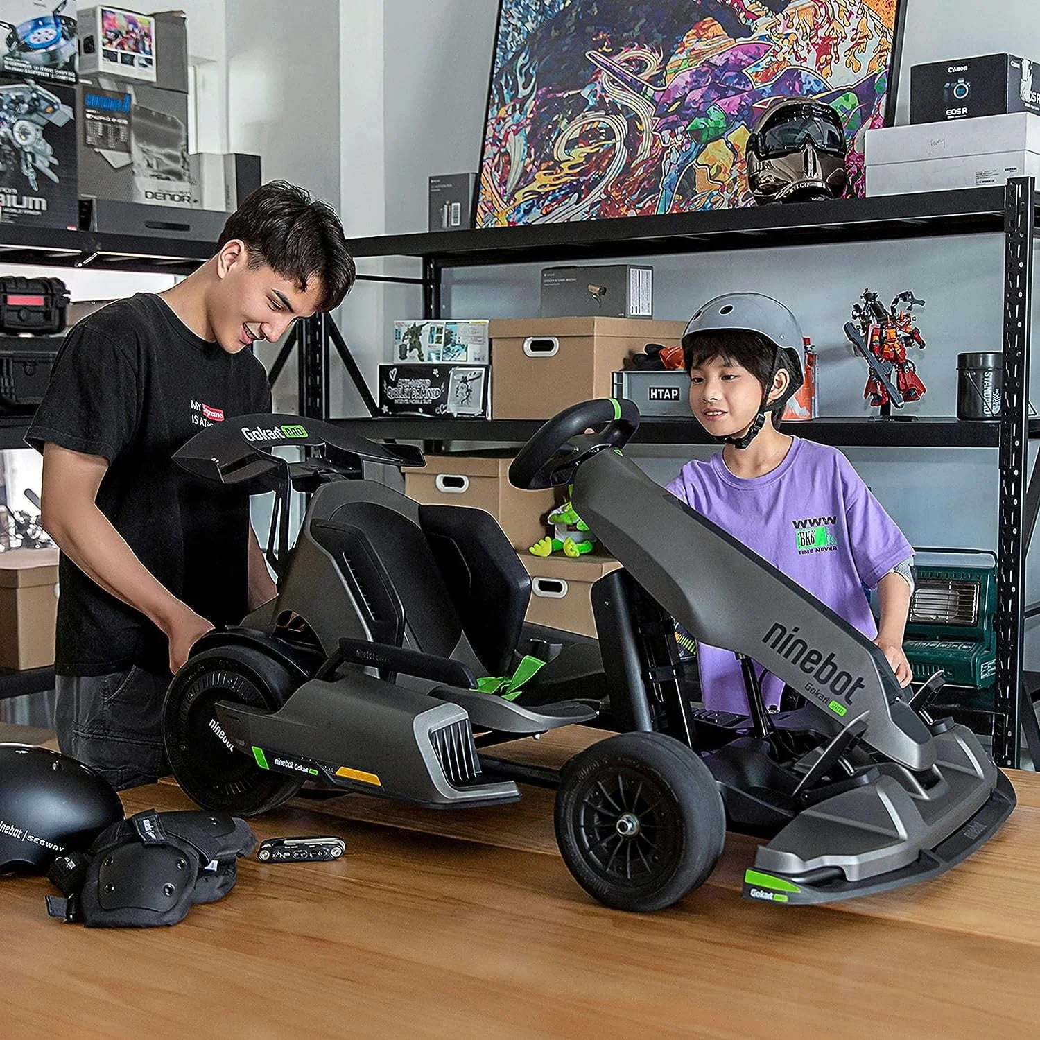 Black Electric GoKart Pro D678