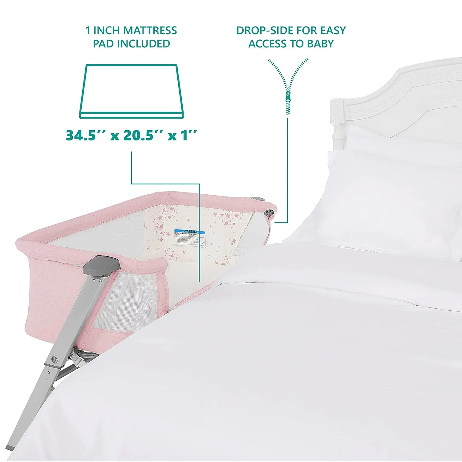 Pink Portable Baby Bassinet H724