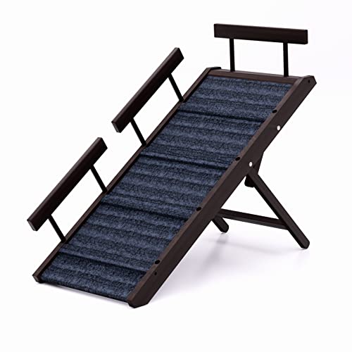 Wooden Adjustable Pet Ramp with Safety Rails C246502