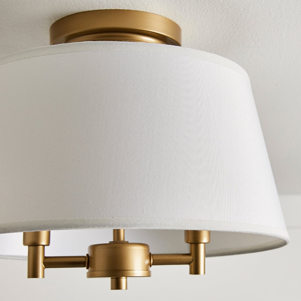 2-Light Flush Mount Burnished Brass T27260