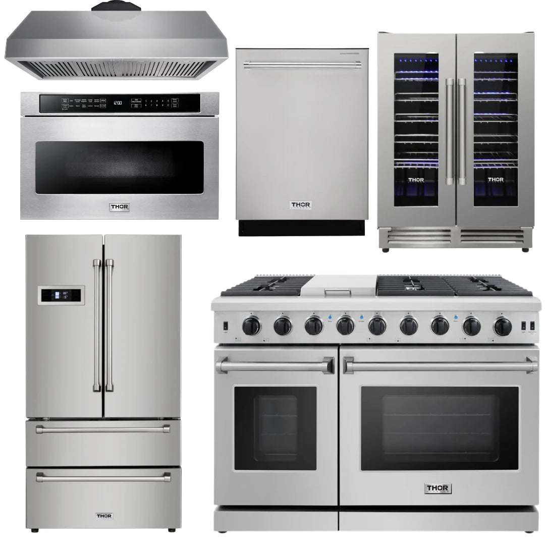 48 in. Natural Gas Range 6 Piece Appliance Package I305
