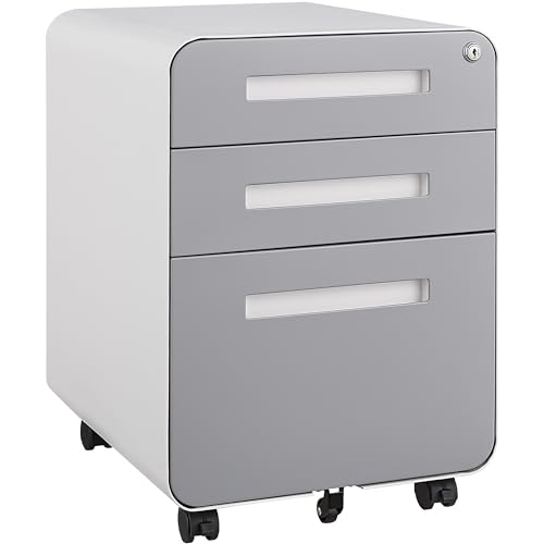 Black 3 Drawer Mobile File Cabinet Z7677