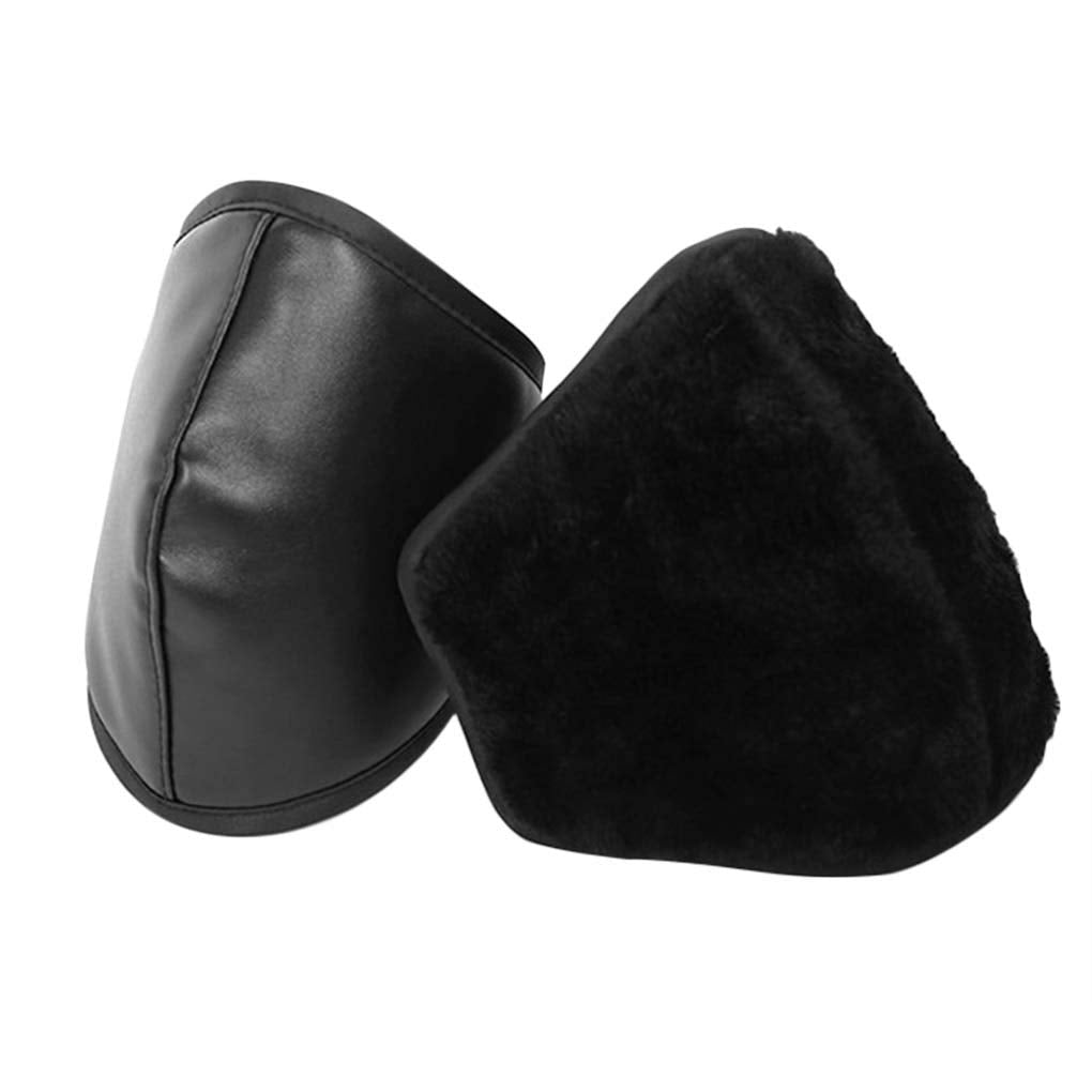 Winter Windproof Waterproof Leather Knee Pads with Fleece Lining P61913