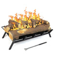 24 in. Convert to Ethanol Fireplace Log Set with Burner Insert Q944134