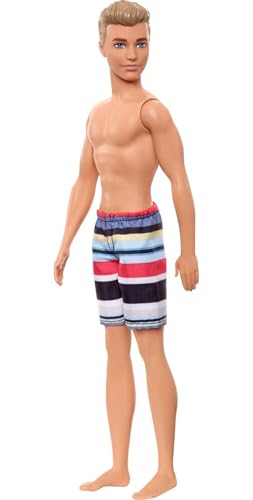 Beach-Themed Striped Swimsuit Fashion Doll B7796