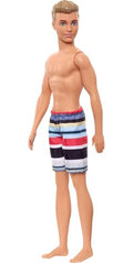 Beach-Themed Striped Swimsuit Fashion Doll B7796