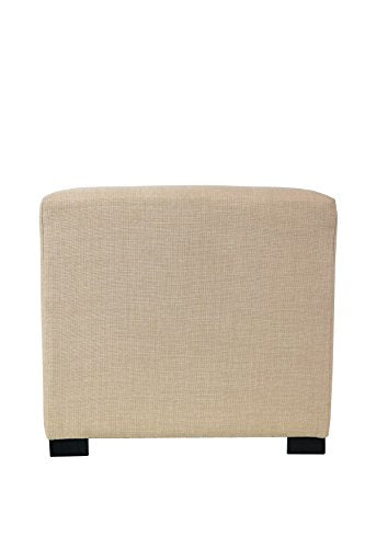Grey Button Tufted Upholstered Ottoman T85235