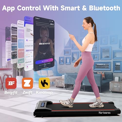 Under Desk Treadmill, 2.5HP Quiet Brushless Walking Jogging Machine with 265 lbs Weight Capacity Y609