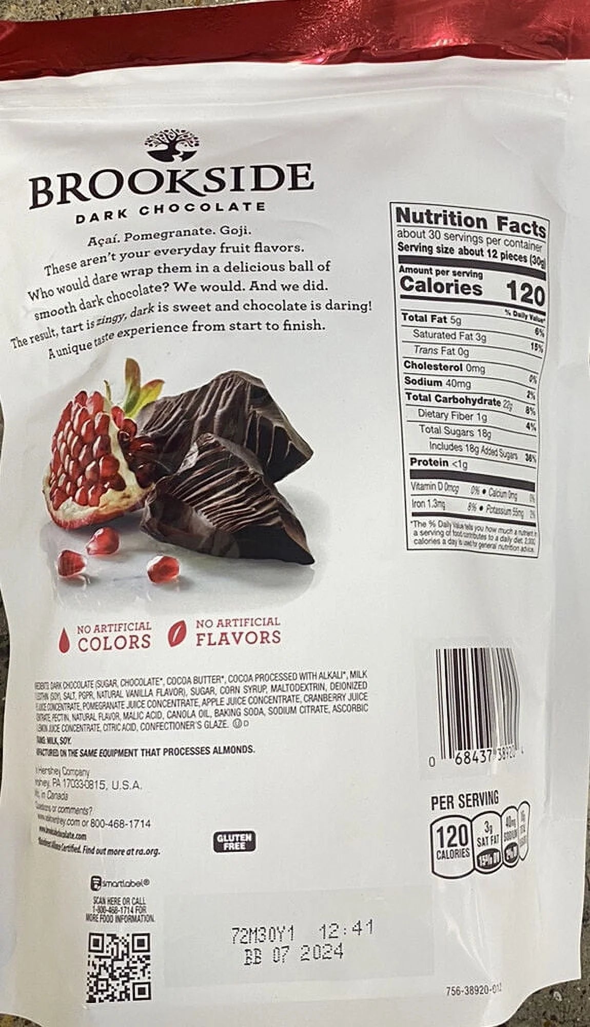 2x Dark Chocolate Pomegranate Candy 32 Oz Bag Y4605