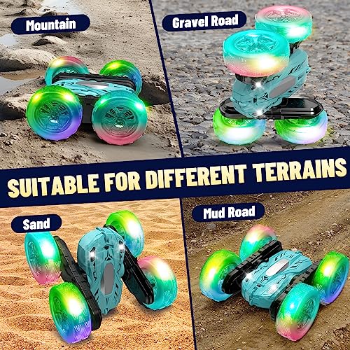 Yellow 360° Rotating 2.4Ghz Double-Sided Driving Stunt Car F33379