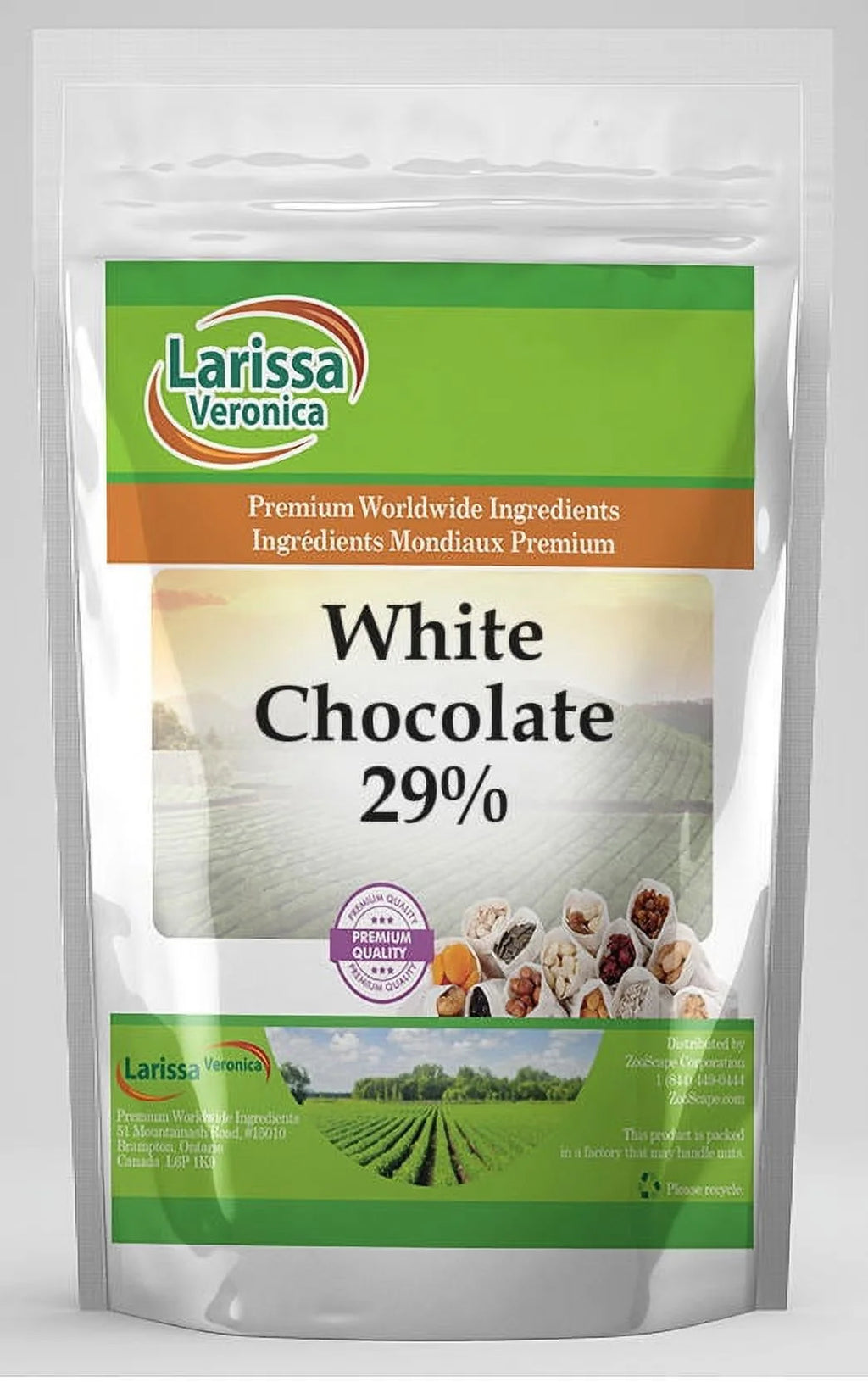 White Chocolate Couverture Callets 29% 8 oz 2-Pack L696187