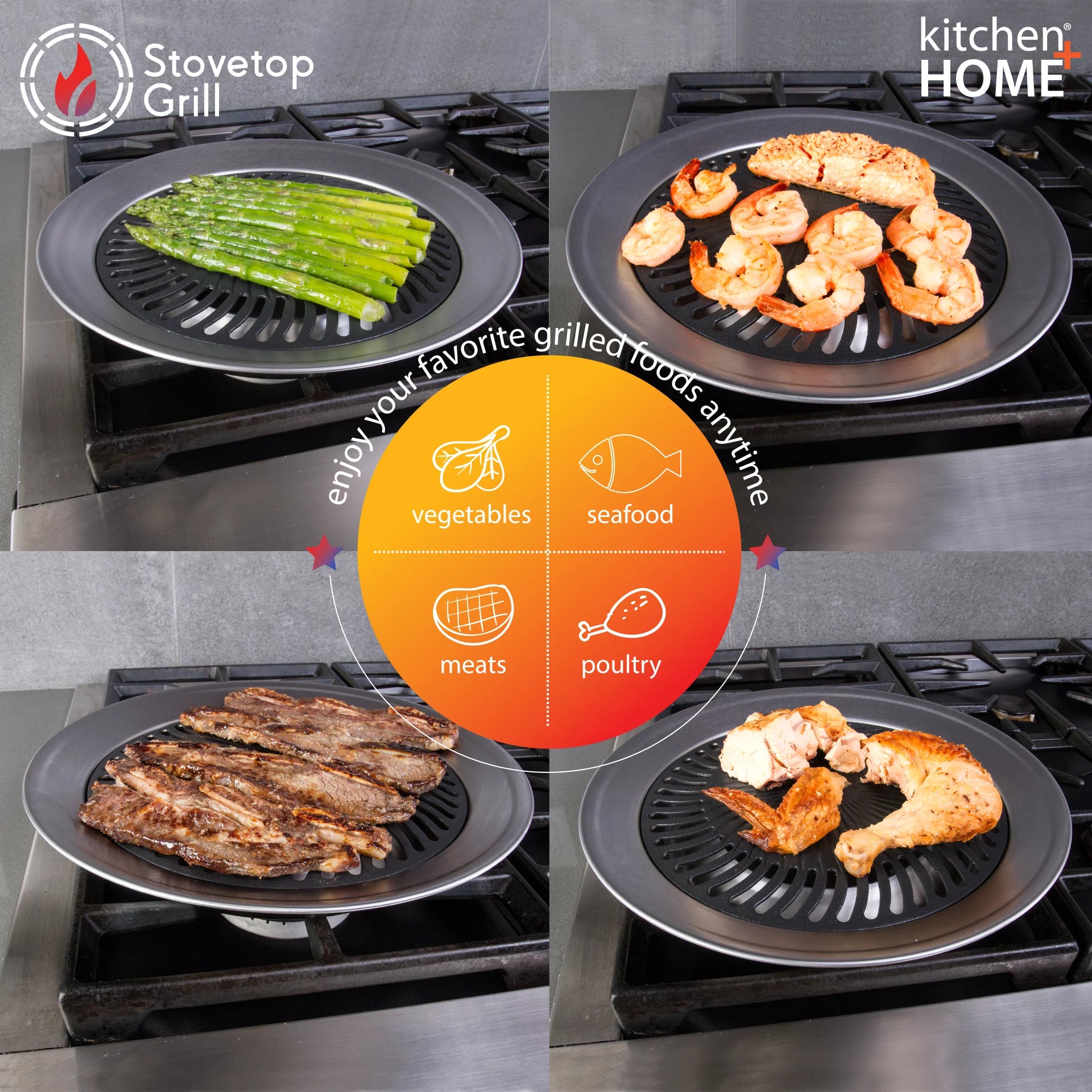 Smokeless Nonstick Stove Top Grill Pan A5465