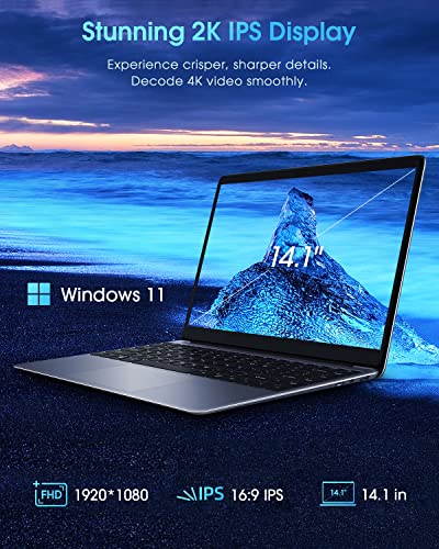 14.1'' Laptop, 256GB SSD, 8GB RAM, Intel Celeron N4020, 2K FHD IPS Display U770