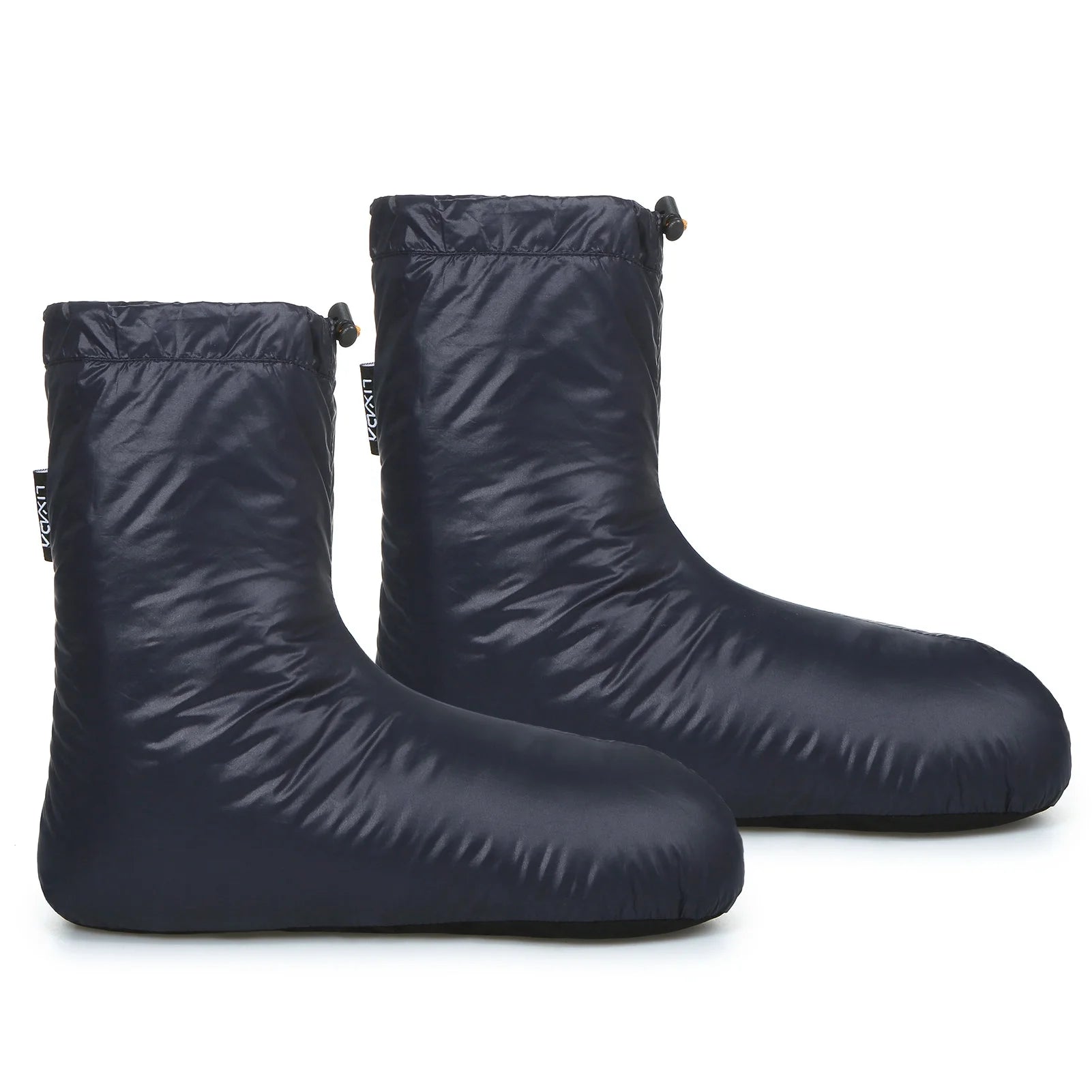 Winter Down Booties Socks Warm Soft Windproof Sleeping Slippers with Adjustable Drawstring Down Filled Boots with Storage Bag G122