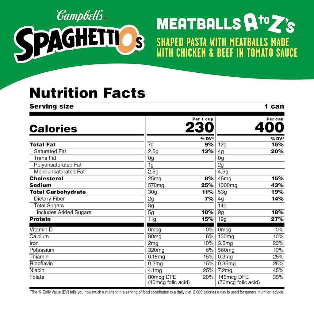 15.6 oz Canned Pasta with Meatballs (Pack of 4) I59128