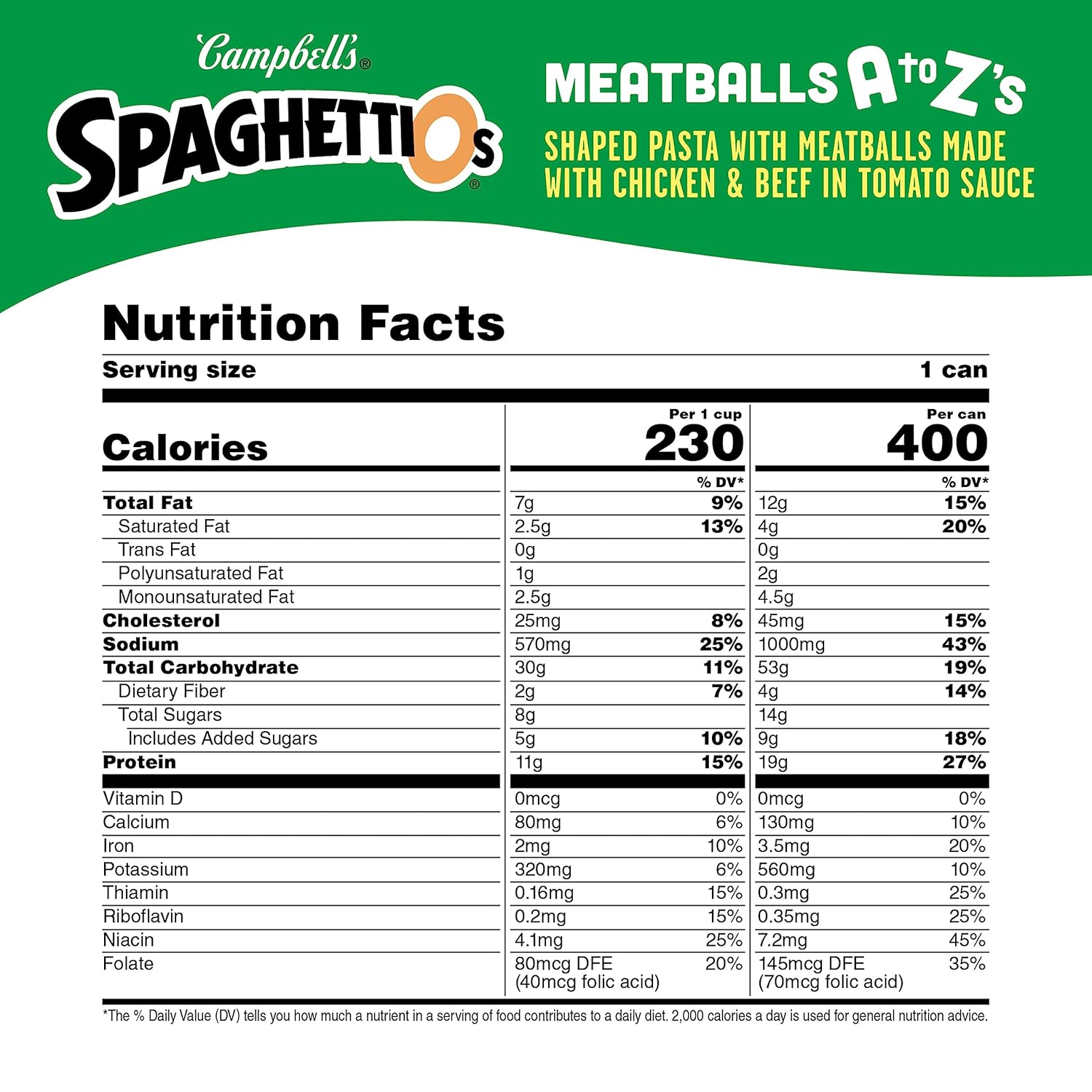 15.6 oz Canned Pasta with Meatballs (Pack of 4) I59128