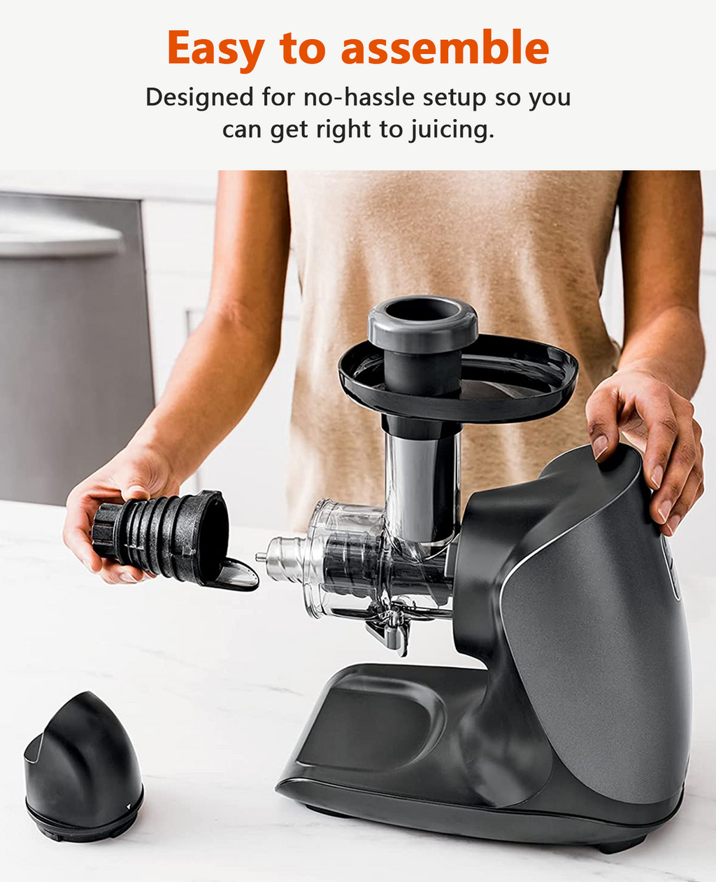 Cold Press Slow Juicer with Total Pulp Control (Black) Q48675