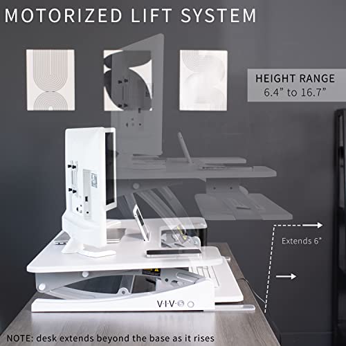 36 inch Electric Height Adjustable Stand Up Desk Converter Black K70457