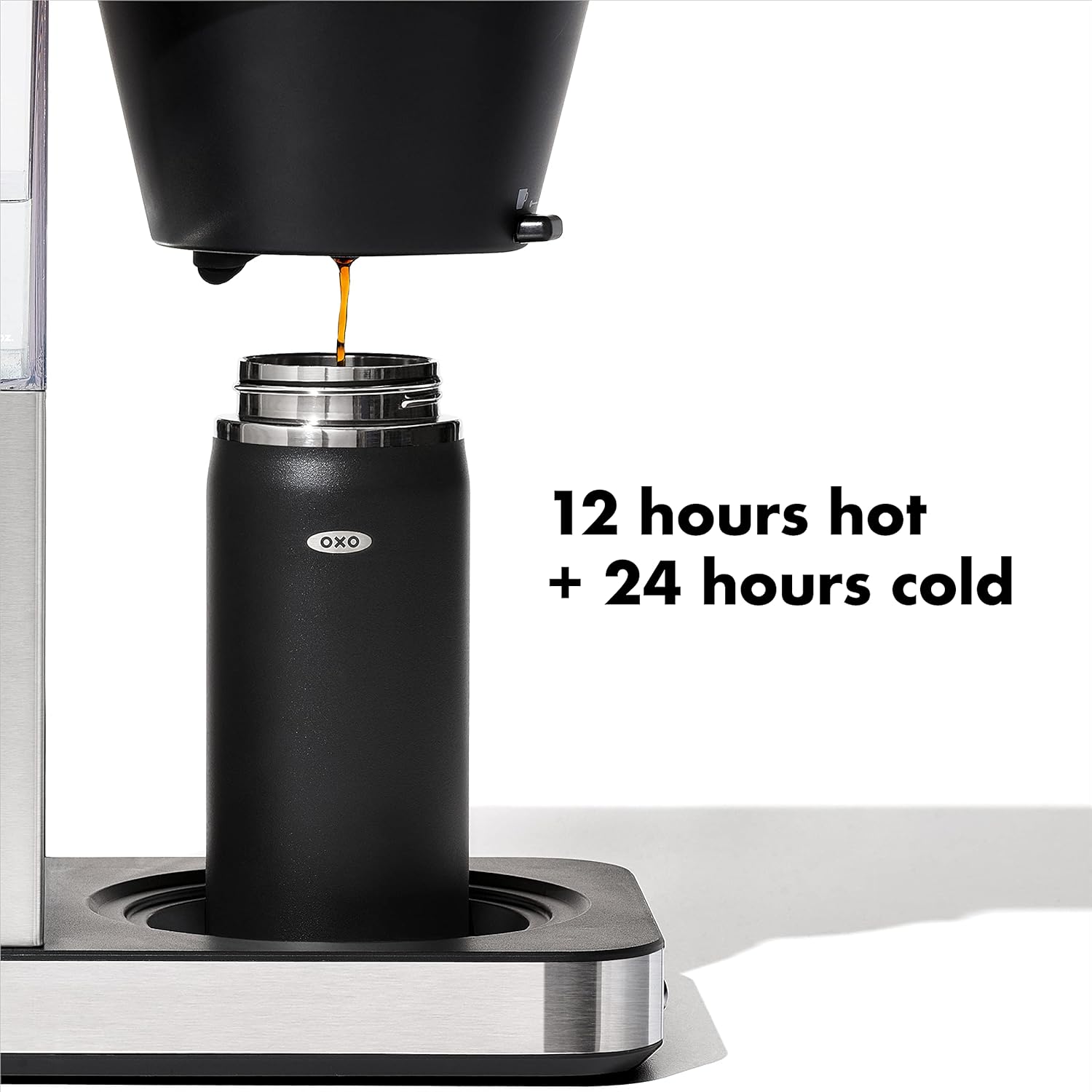 8 Cup Stainless Steel Coffee Maker with 16 Oz Thermal Mug J706728