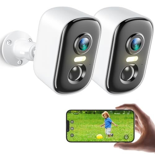 2K Battery Powered WiFi Security Camera (4 Pack) E1016