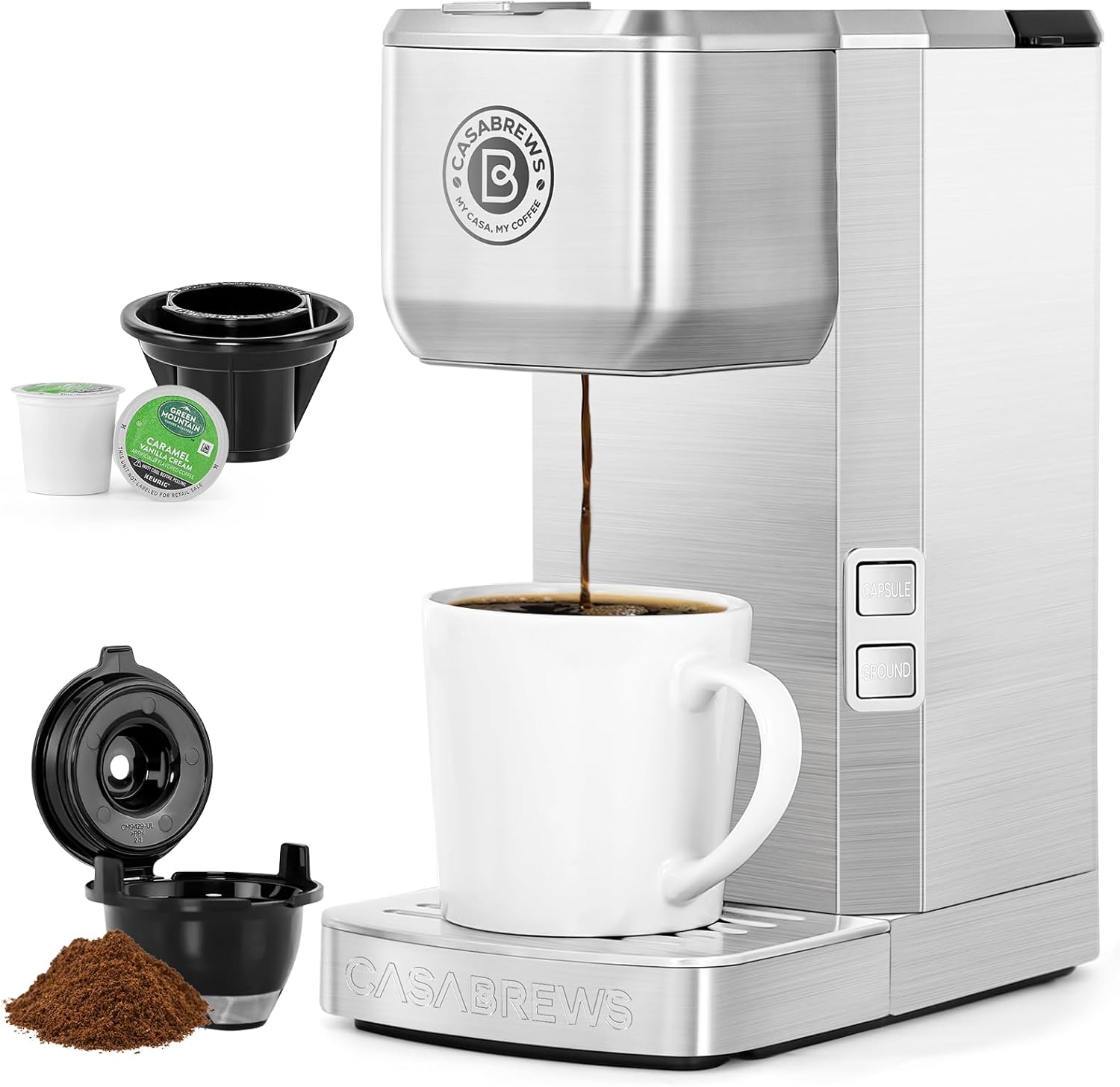 Stainless Steel K Cup Coffee Maker Y95180