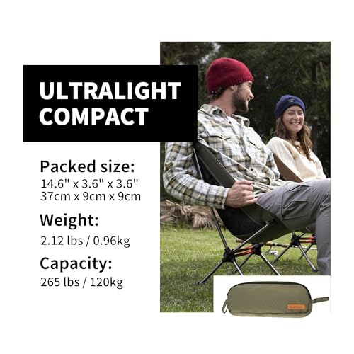 Ultralight Camping Chair with Anti-Sinking Feet D573