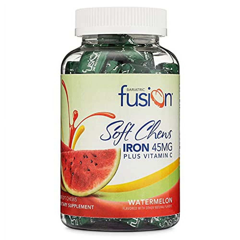 Watermelon Flavored Bariatric Iron Supplement Soft Chew with Vitamin C, 60 Count D9845