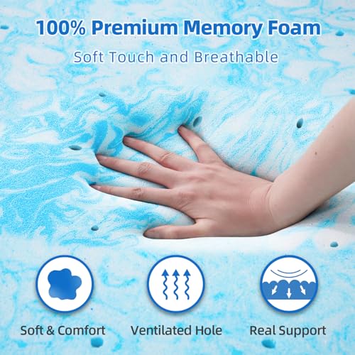 3 Inch Gel Infused Memory Foam Mattress Topper Twin Size R8153