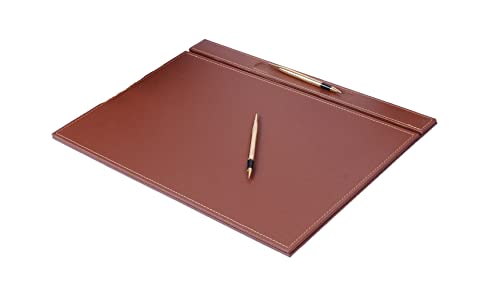14 PCS Brown Bonded Leather Desk Organizer Set Y737106