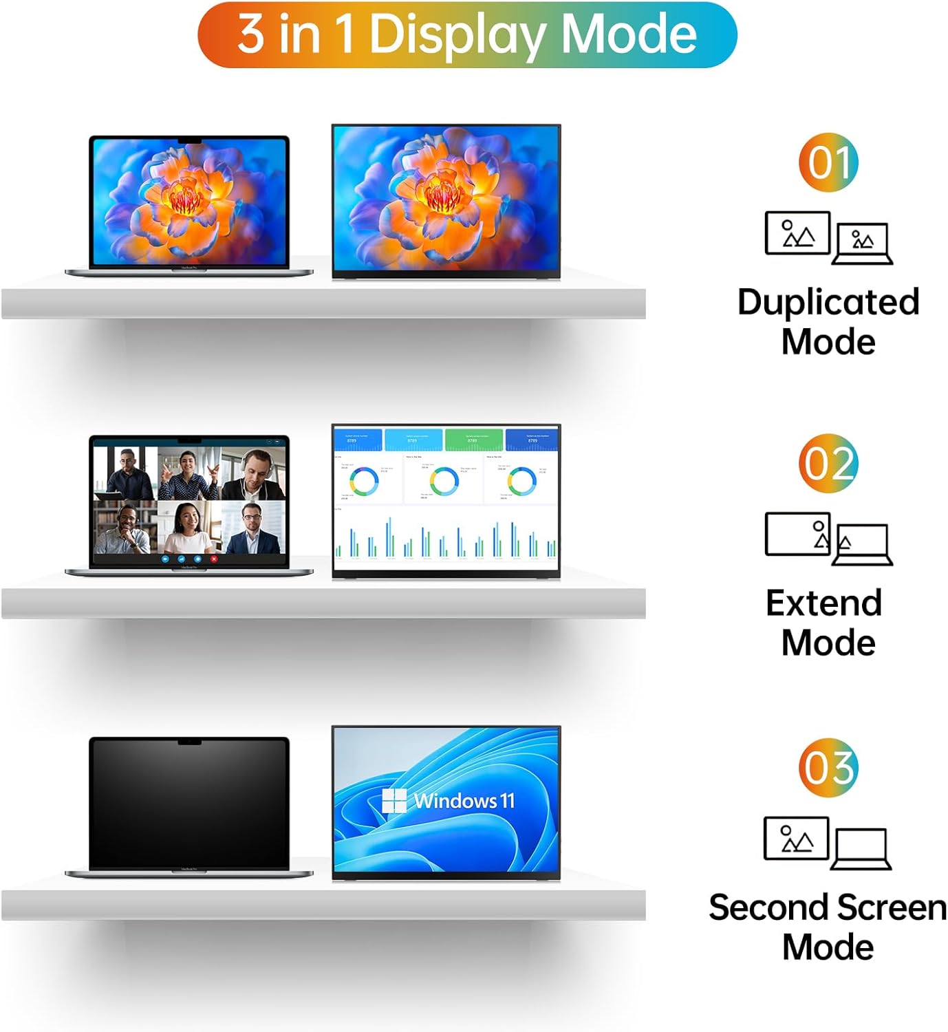 14 inch FHD IPS Portable Monitor with Smart Cover F8191