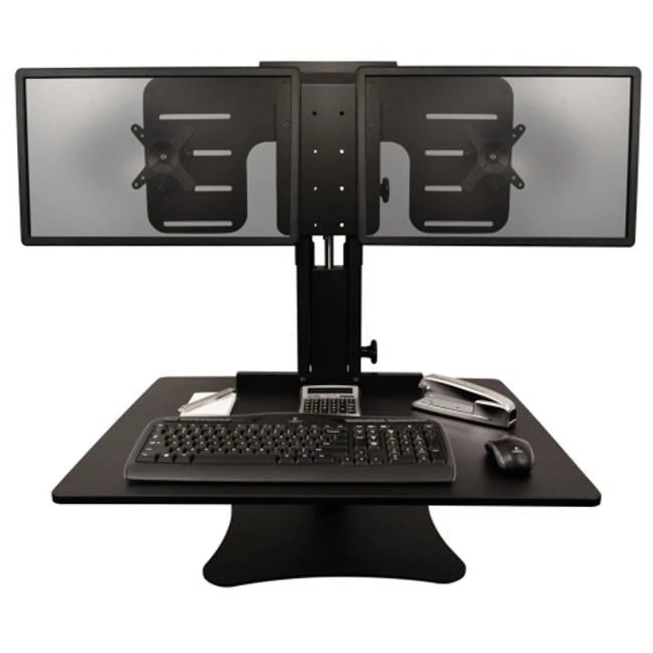 Black Dual Monitor Sit-Stand Desk Converter A807270