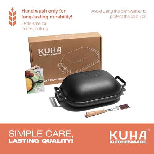 Black Heavy Duty Cast Iron Bread Pan with Lid S960267