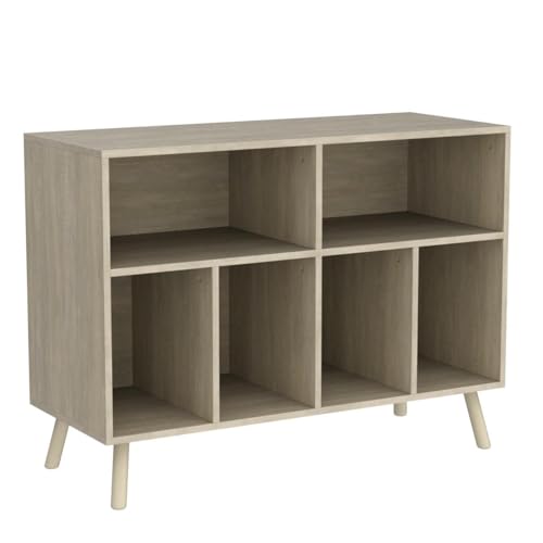Oak Record Player Stand with Vinyl Record Storage P79947