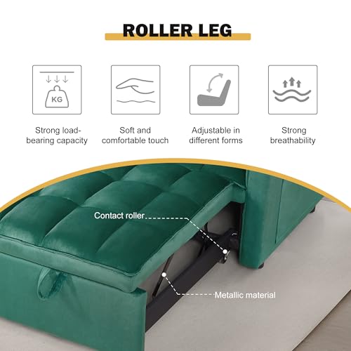 Black Sleeper Sofa Bed with Pullout Bed T63157
