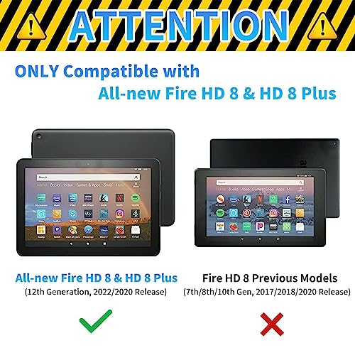 PU Leather Slim Smart Stand Cover for Kindle Fire HD 8 & 8 Plus Tablet R3871