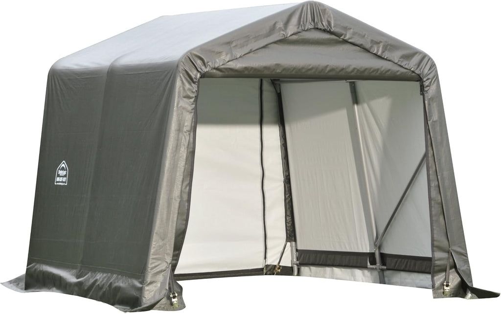 Grey 10'x12'x8' Peak Style Shelter C1414