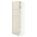 White High Cabinet with shelves and 2 Doors T652
