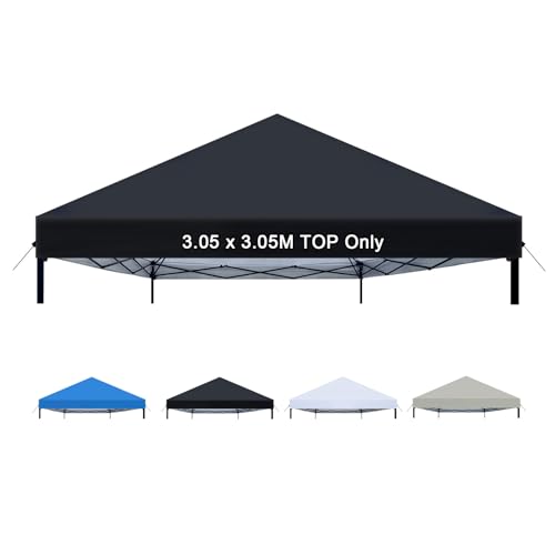 White Waterproof Canopy Replacement Top with Ropes S51554