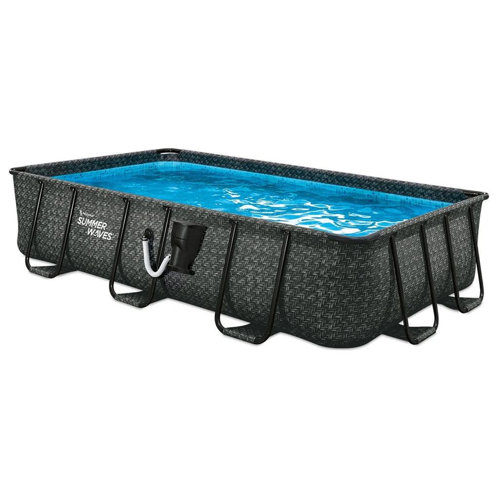 16' Long Dark Herringbone Rectangular Pool C610