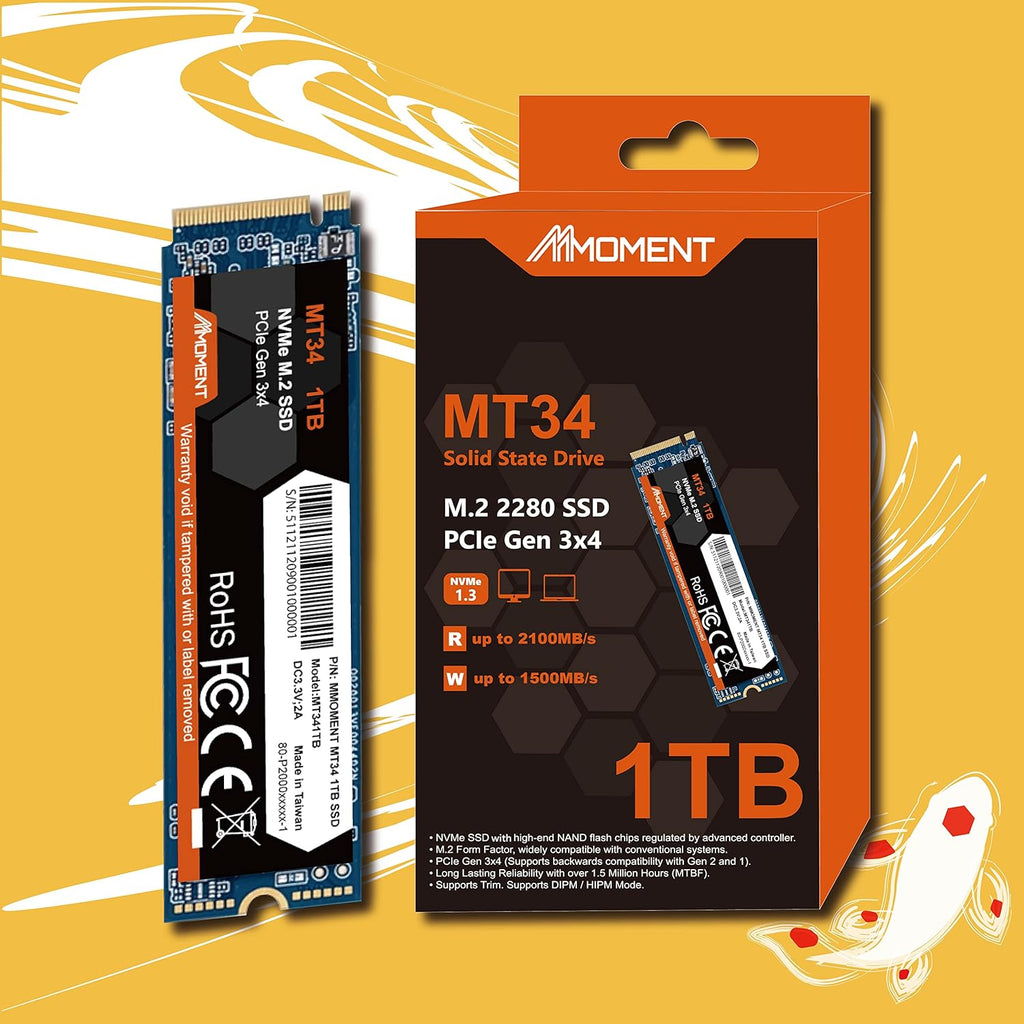 1TB NVMe M.2 2280 PCIe Gen 3x4 Internal Solid State Drive A609848