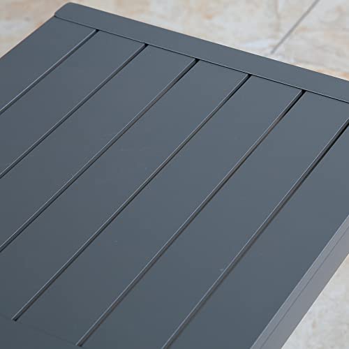 Light Grey Aluminum Patio Side Table D32348