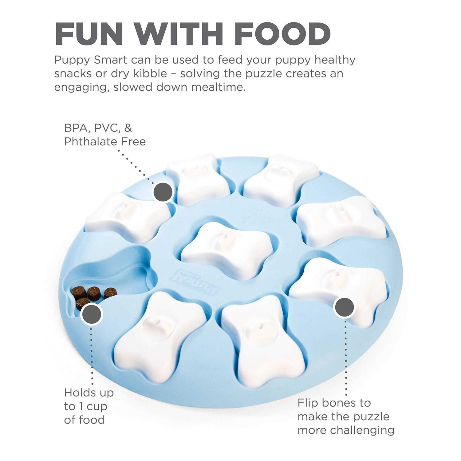 Blue Interactive Treat Puzzle Dog Toy V540094