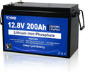 12V 200Ah Lithium LiFePO4 Deep Cycle Battery with 2560Wh Energy and 200A BMS M39735